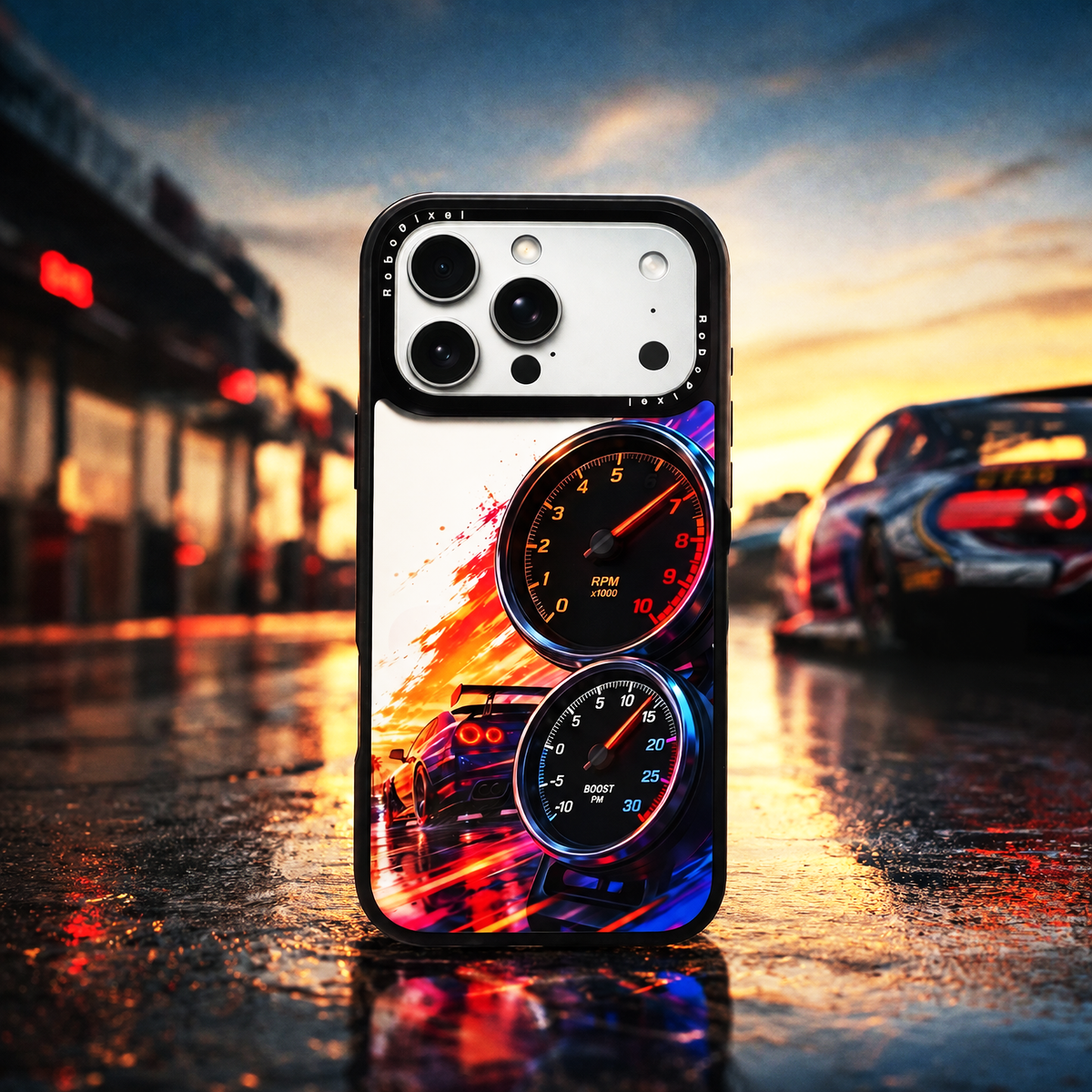 Redline Pulse Handyhülle auf iPhone 17 Pro Max abgebildet