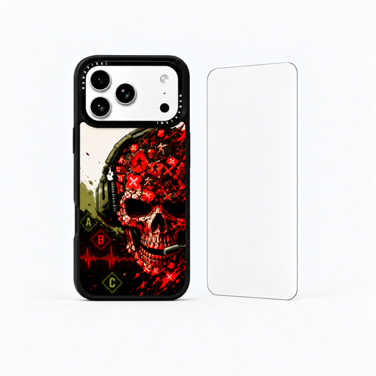 The Protection Pack — Kill Confirmed for iPhone 17 Pro / iPhone 17 Pro Max: phone case and one tempered glass screen protector