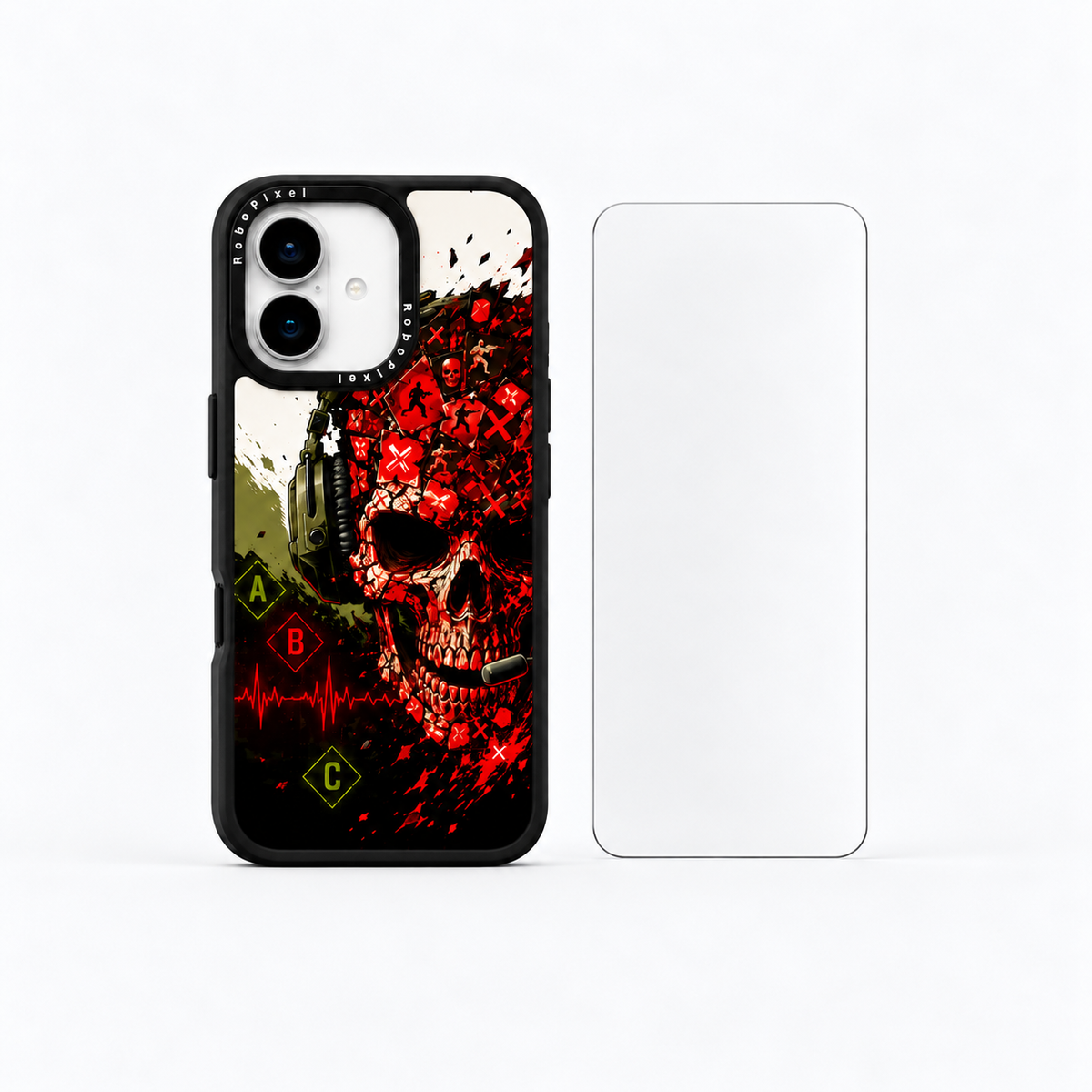 The Protection Pack — Kill Confirmed for iPhone 17: phone case and one tempered glass screen protector