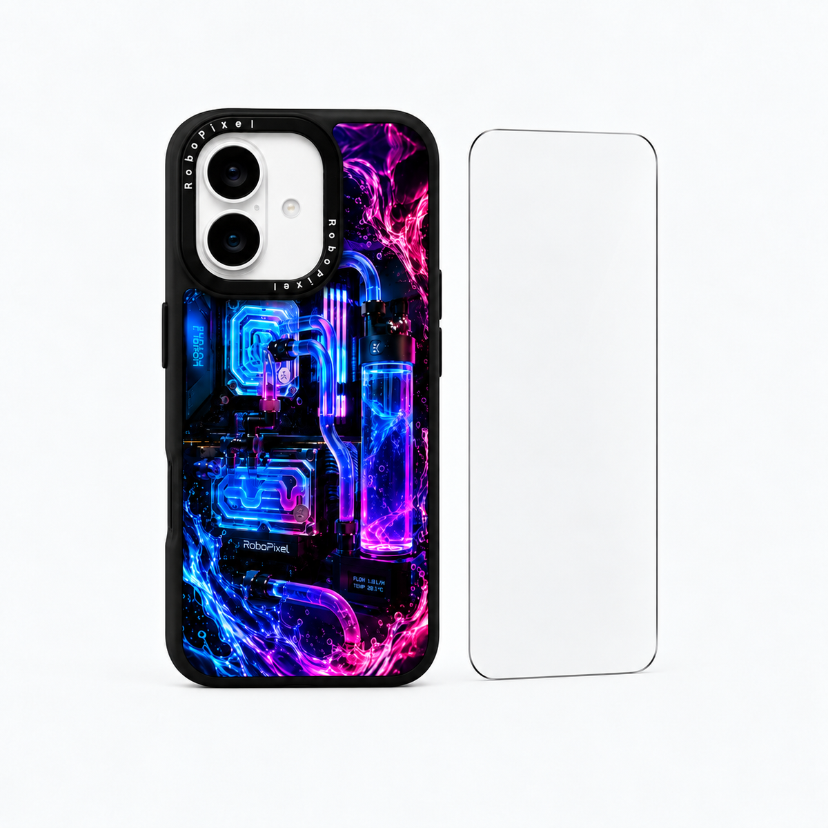 The Protection Pack — Plasma Hyper-Flow for iPhone 17: phone case and one tempered glass screen protector
