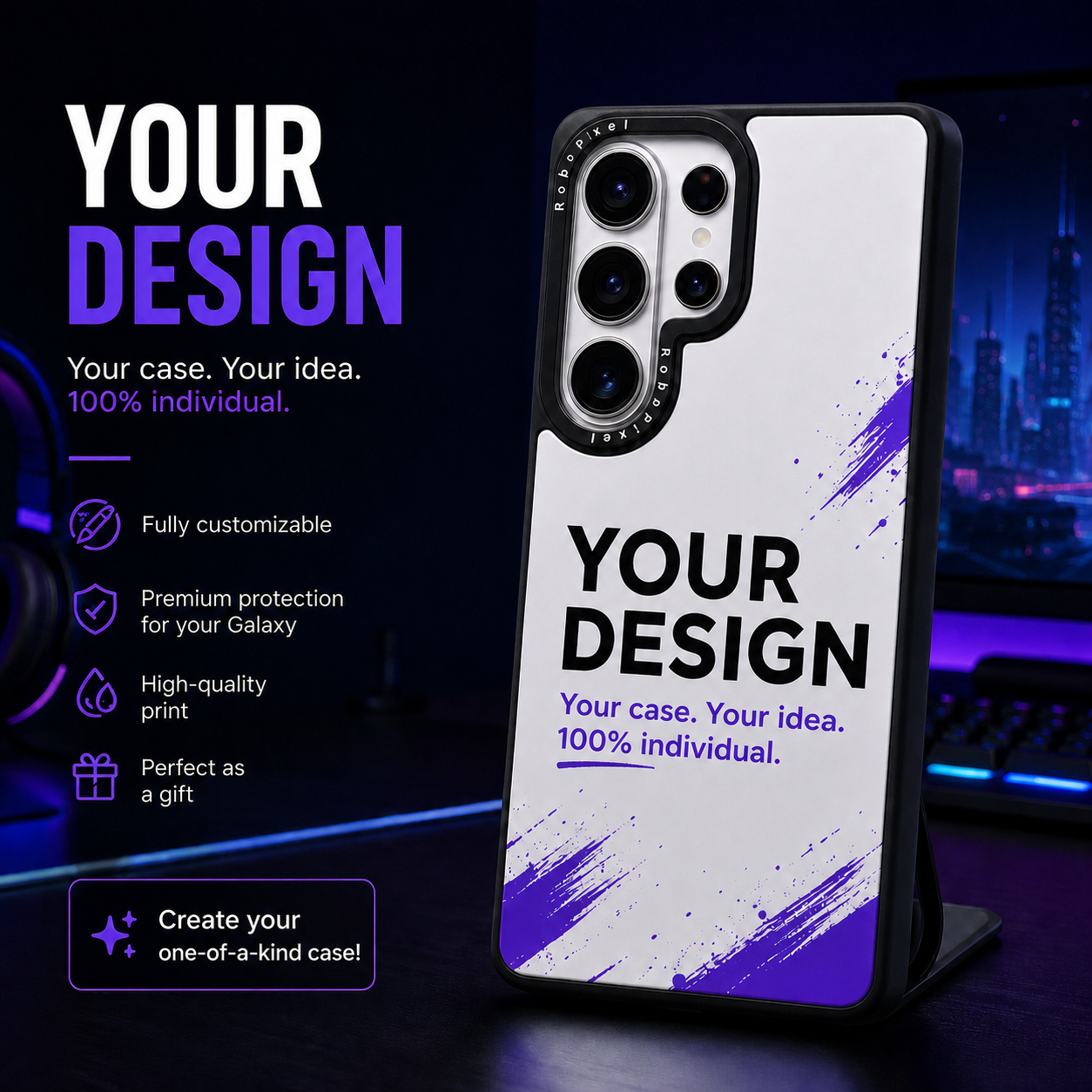Custom RoboPixel case for Galaxy S26 Ultra