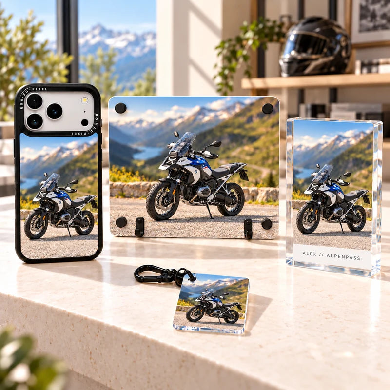 Complete Set mit Handyhülle, Acrylblock, Schlüsselboard, einem blickdichten NFC-RoboTap